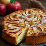 Apfelkuchen mit Pudding