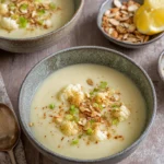 Blumenkohl-Cremesuppe mit Kartoffeln