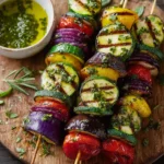 Bunter Grill-Gemüse-Spieß mit mediterraner Kräuter-Marinade