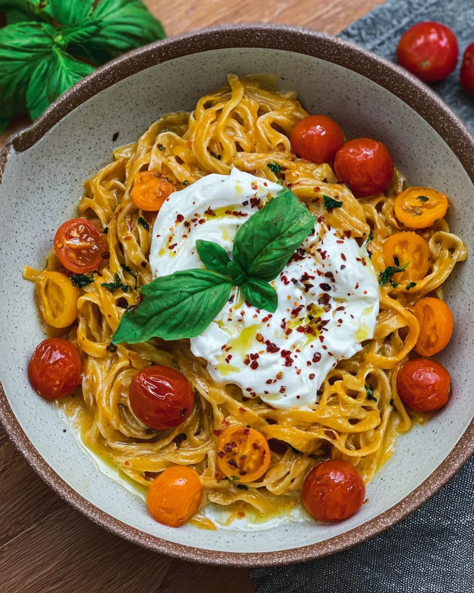 Burrata Pasta mit Kirschtomaten image 2