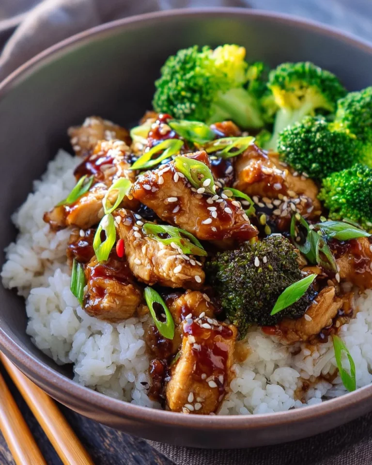 Chicken Teriyaki mit Brokkoli und Reis