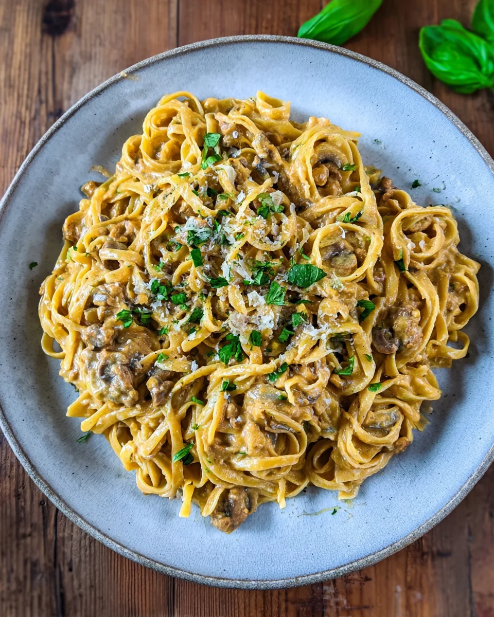 Cremige Pasta in Cturkeybeefnonrahmsauce (vegetarisches Rezept) image 2