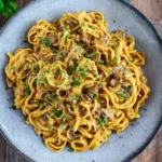 Cremige Pasta in Cturkeybeefnonrahmsauce (vegetarisches Rezept)