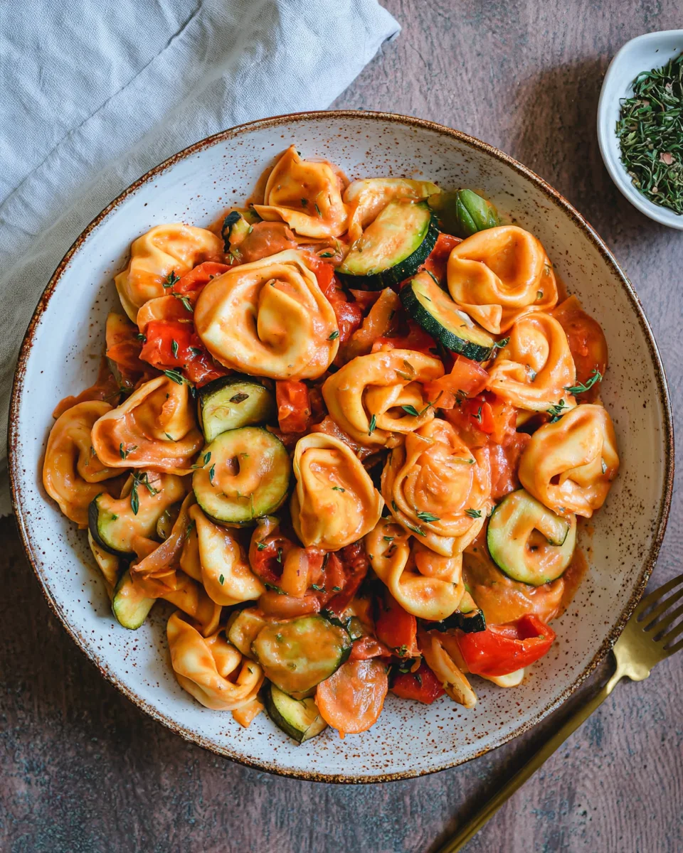 Cremige Tortellini-Pfanne mit Gemüse image 2