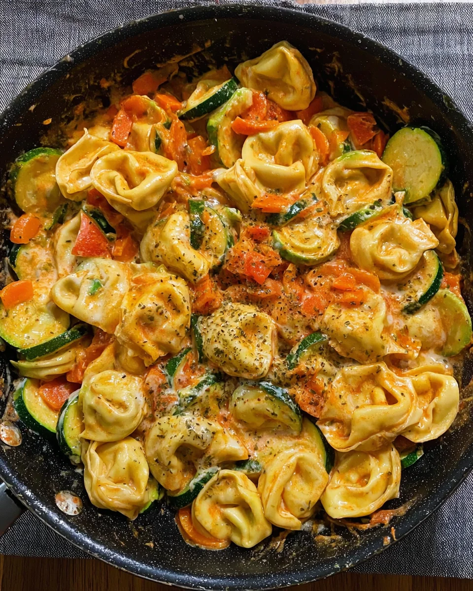 Cremige Tortellini Pfanne mit Gemüse image 2