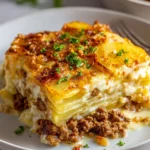 Cremiger Hackfleisch- und Kartoffelauflauf für Genießer