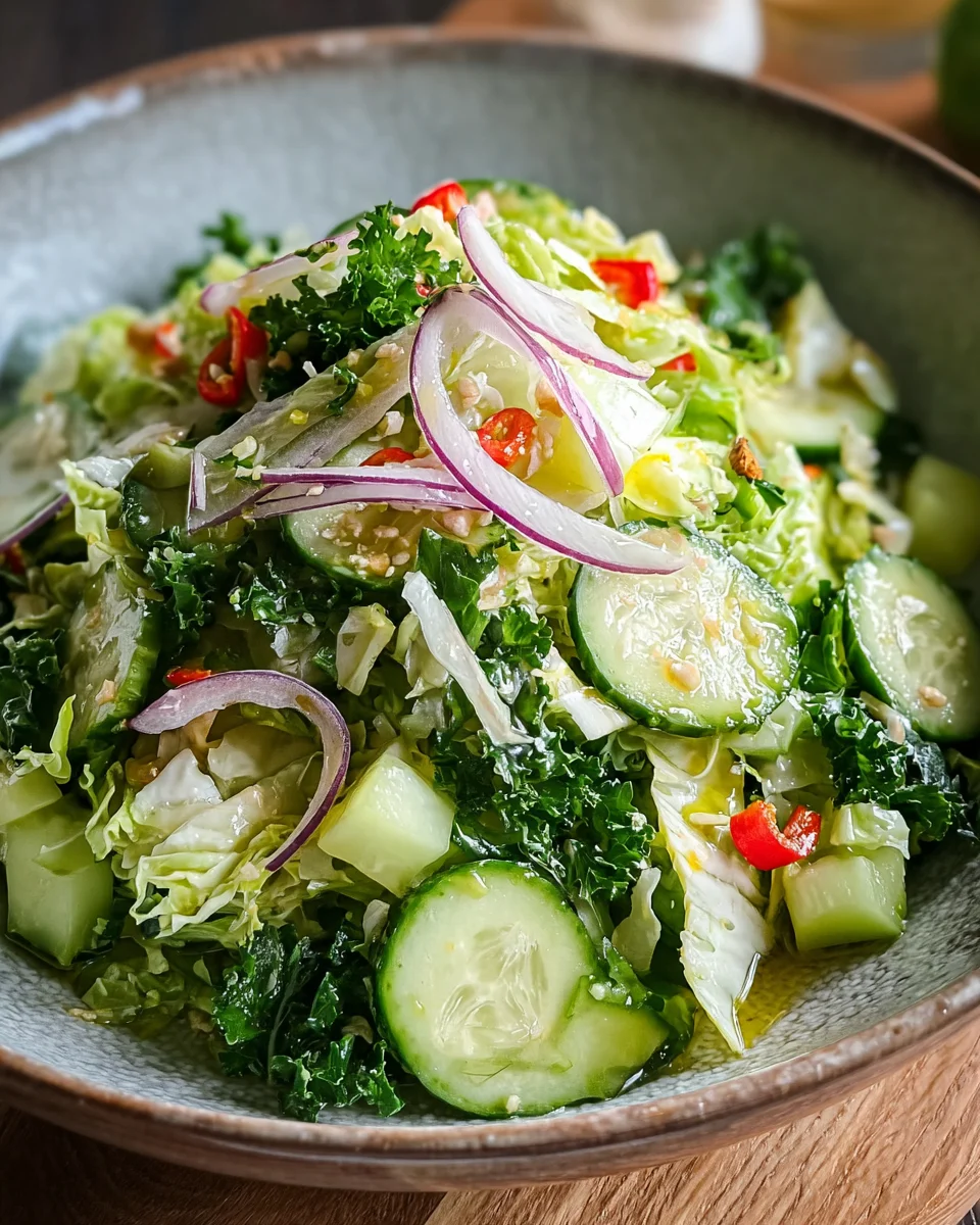 Crispe Kohl- und Gurkensalat: Erfrischend und Schnell Gemacht image 2