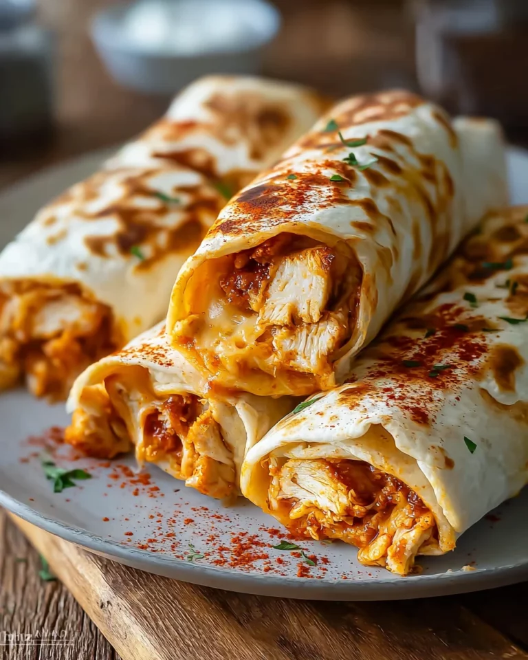 Crispy Air Fryer Hot Chicken und Käse Wraps Rezept
