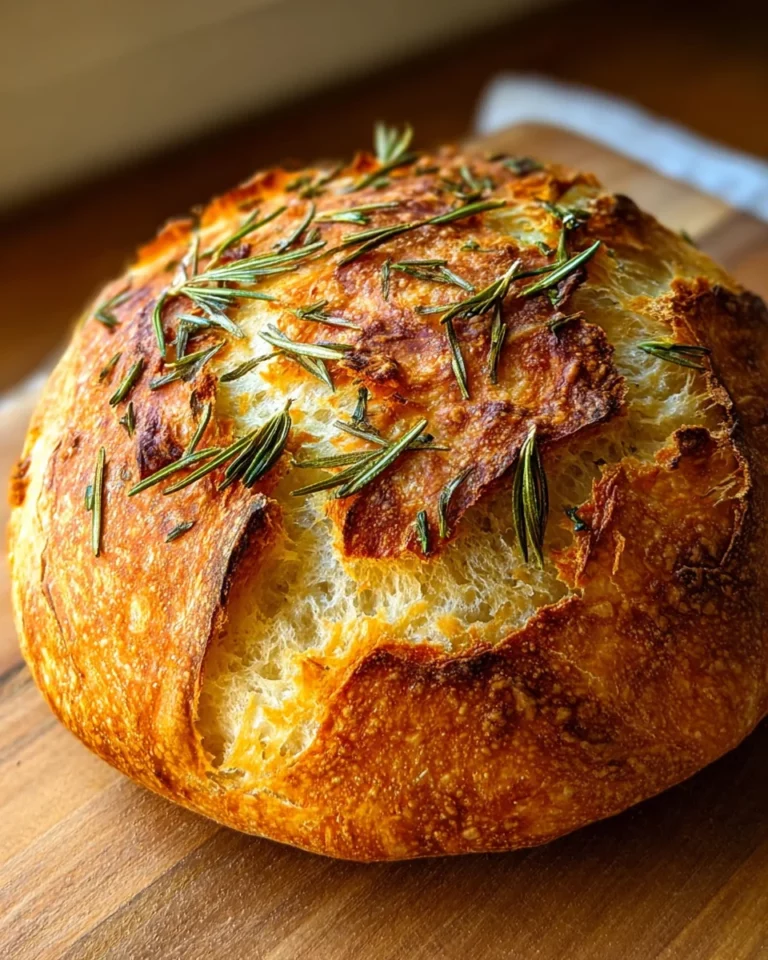 Duftendes Rosmarin-Knoblauch Artisan Brot einfach selber backen