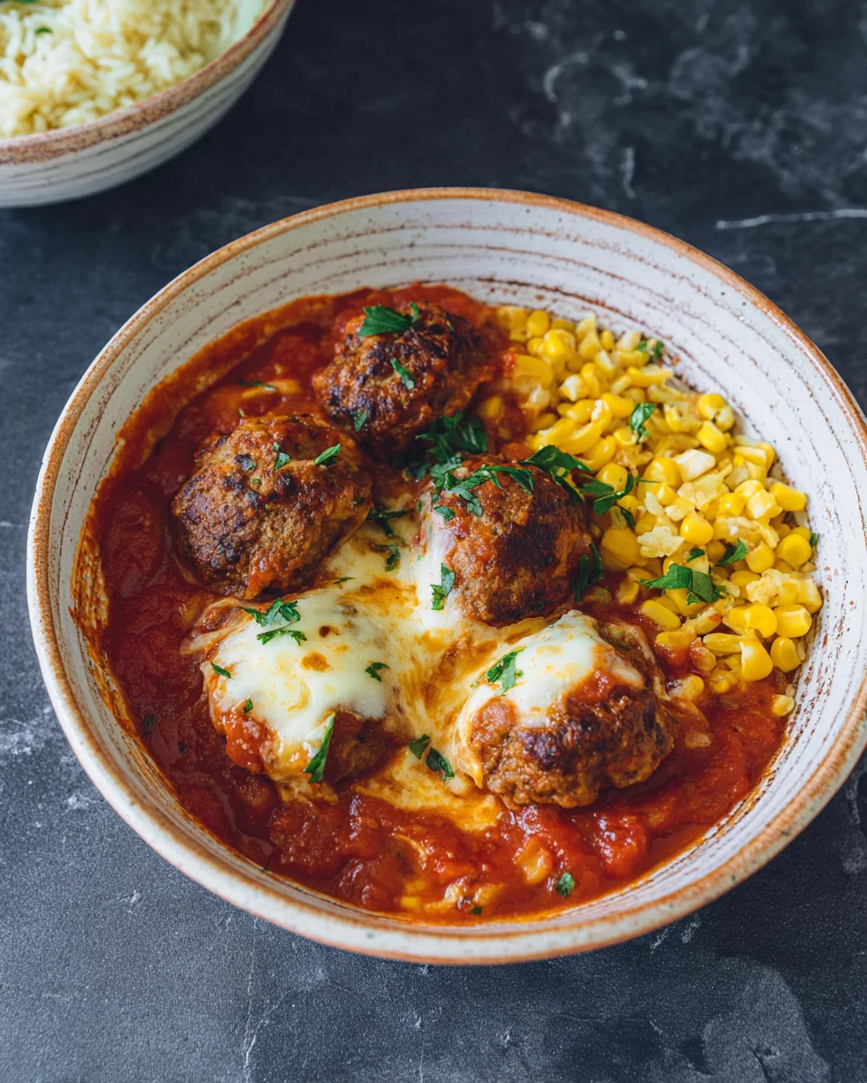Fleischbällchen aus dem Ofen mit Tomatensauce und Mozzarella image 2
