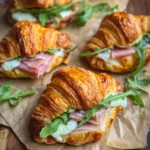 Gefüllte Croissants (herzhaftes Blätterteig Rezept)