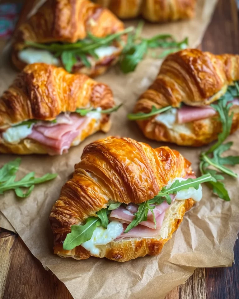 Gefüllte Croissants (herzhaftes Blätterteig Rezept)