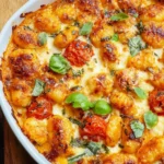 Gnocchi Auflauf mit Tomate und Mozzarella
