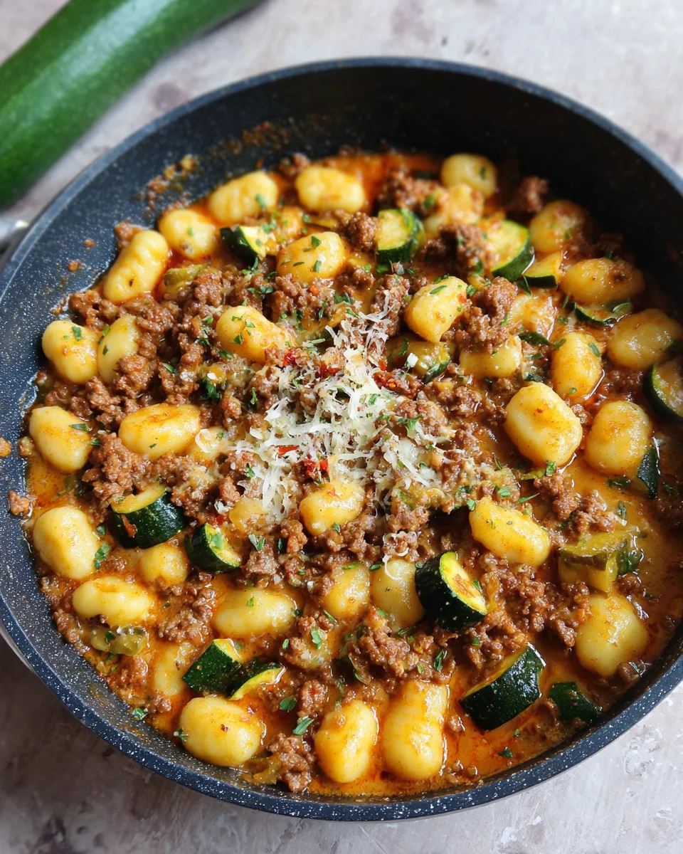 Gnocchi - Zucchini - Pfanne mit Hackfleisch image 2