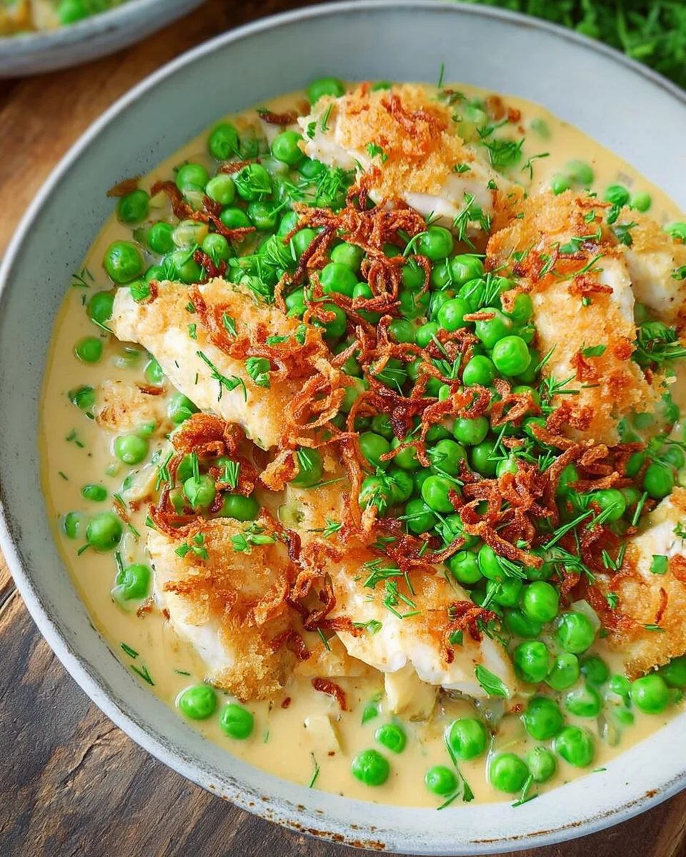 Hähnchen mit Erbsen in Senf-Sahne-Sauce image 2