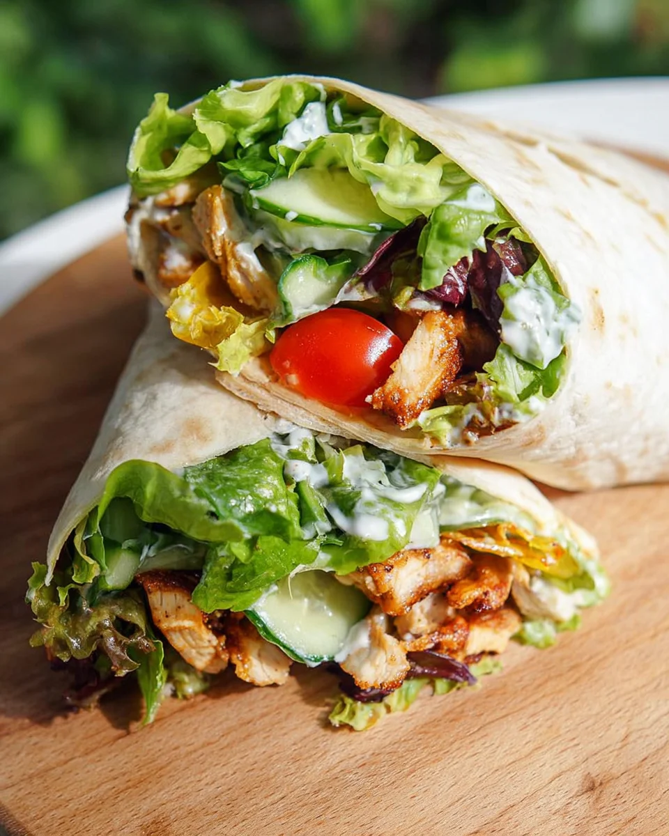 Hähnchen Wraps – Köstliches Hähnchenfleisch und frisches Gemüse image 2