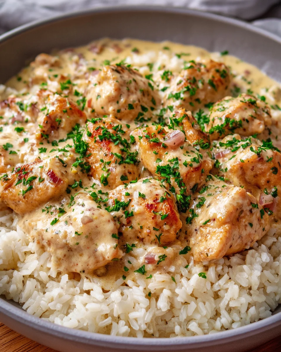 Hähnchenbrust in Sahnesauce mit Reis image 2