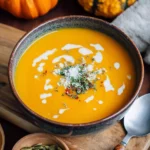 Kürbissuppe mit Kokosmilch und Ingwer