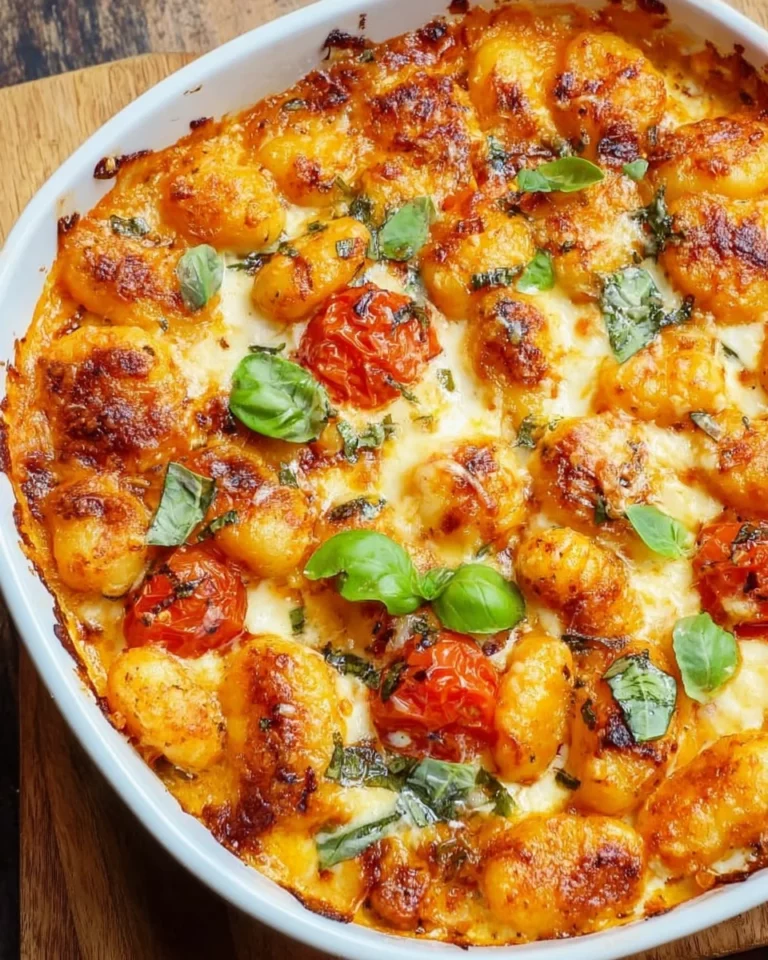 Gnocchi Auflauf mit Tomate und Mozzarella