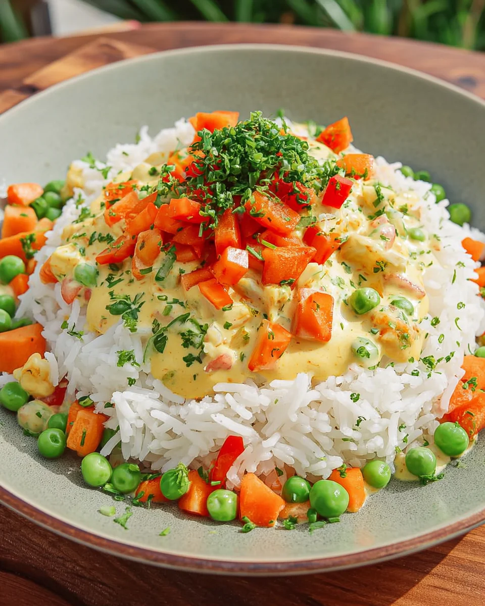 Reis mit Gemüse-Frischkäse-Sauce image 2