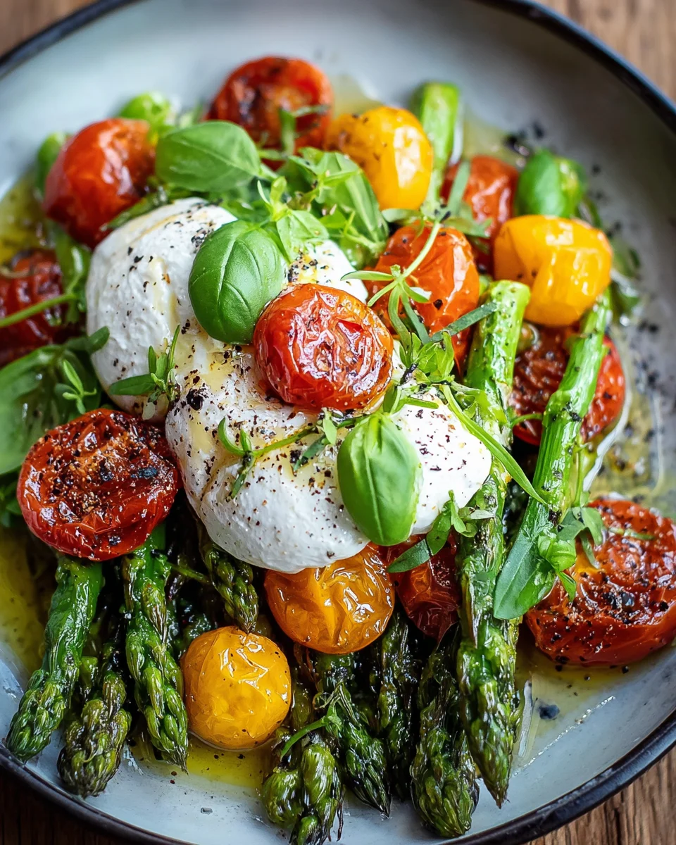 Gerösteter grüner Spargel mit Burrata und Tomaten: Ein Unglaubliches Ultimatives Rezept für 4 Personen image 2