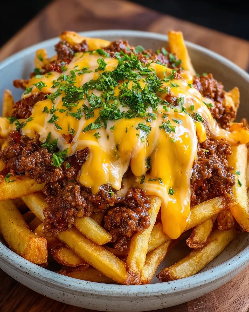 Pommes Frites mit Hackfleisch und Cheddar: Ein Unglaubliches Ultimatives Rezept für 4 Personen image 2
