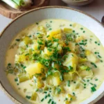 Käse-Lauch-Suppe mit Kartoffeln