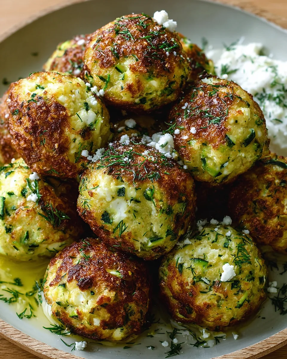Knusprige Zucchini Feta Bällchen aus dem Ofen – lecker & gesund! image 2