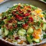 Knuspriger Erdnuss-Chili Reissalat: Das perfekte Sommer-Rezept!