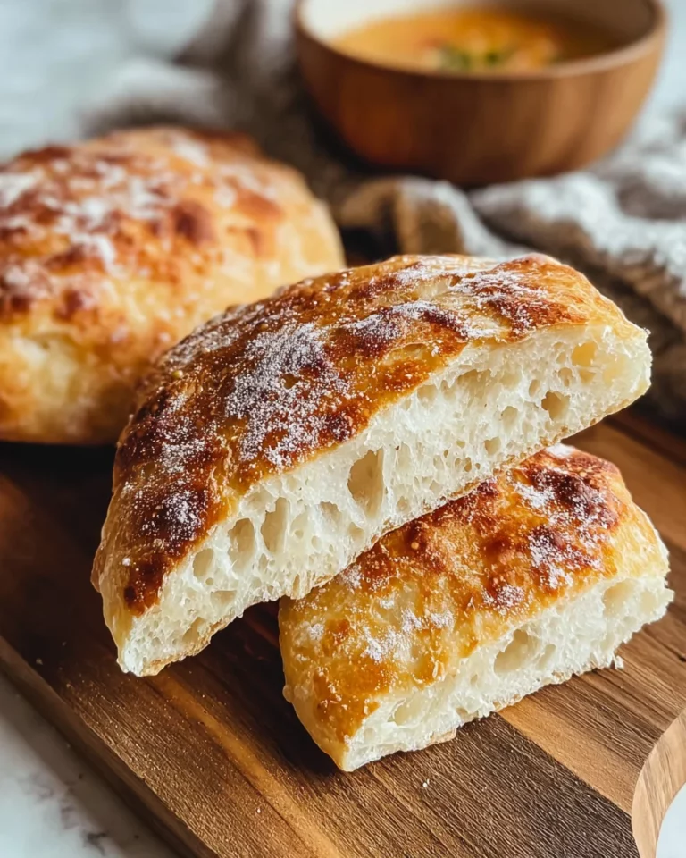 Knuspriges Panini-Brot mit 5 Zutaten (ohne Kneten)