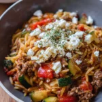 Kritharaki Hackfleisch Pfanne