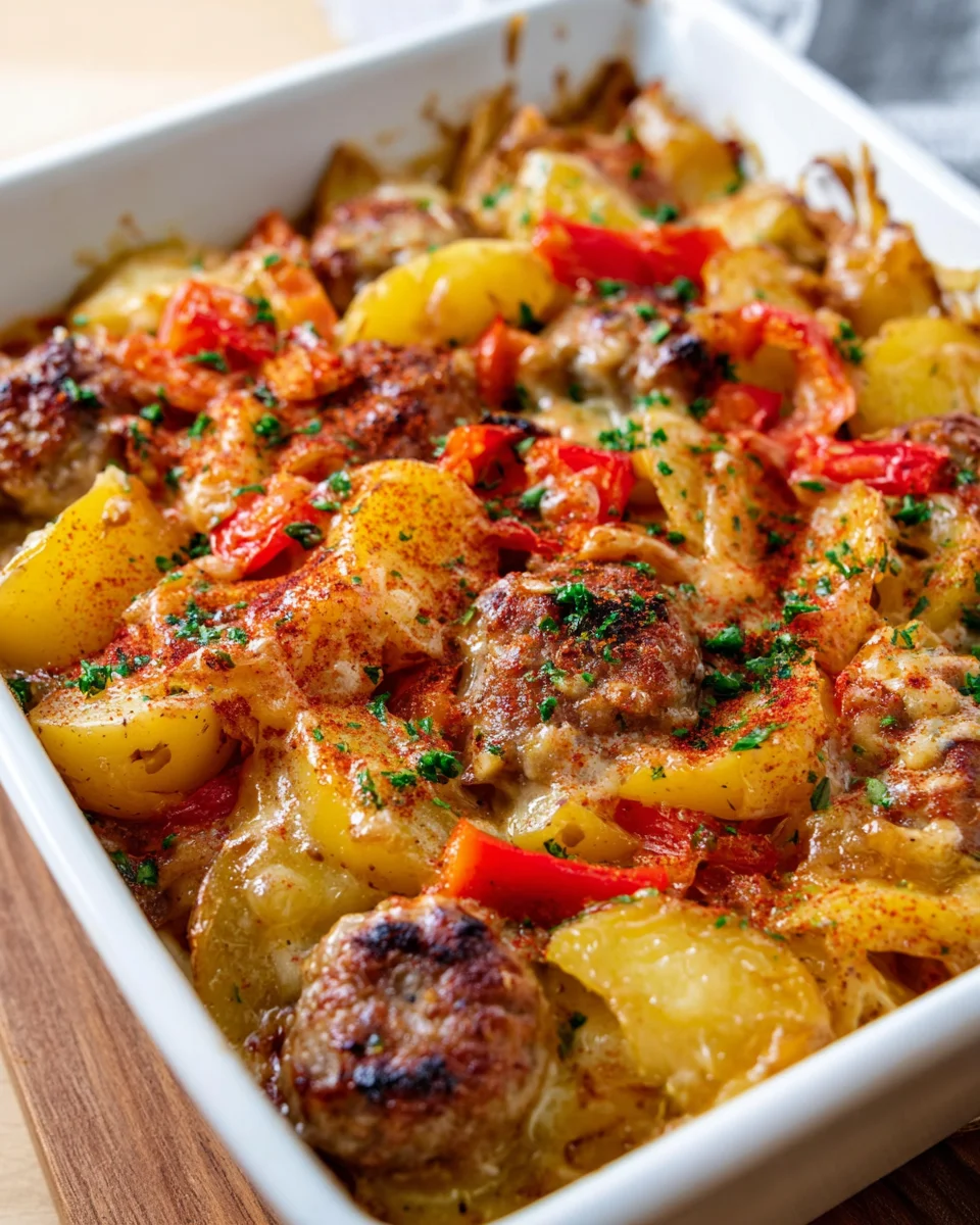Leckerer Kartoffelauflauf mit Bratwurst image 2