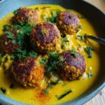 Linsenbällchen in Currysauce