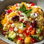 Mediterraner Couscous Salat mit Feta & Paprika – Lecker!