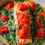 Ofenlachs mit Spinat - schnell & einfach