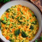One Pot Orzo-Pasta mit Brokkoli, Möhren und Cheddar