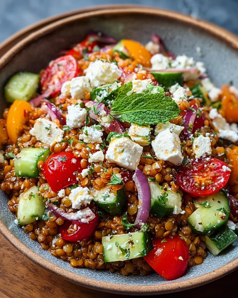 Orientalischer Rote Linsensalat mit Feta einfach genießen! image 2