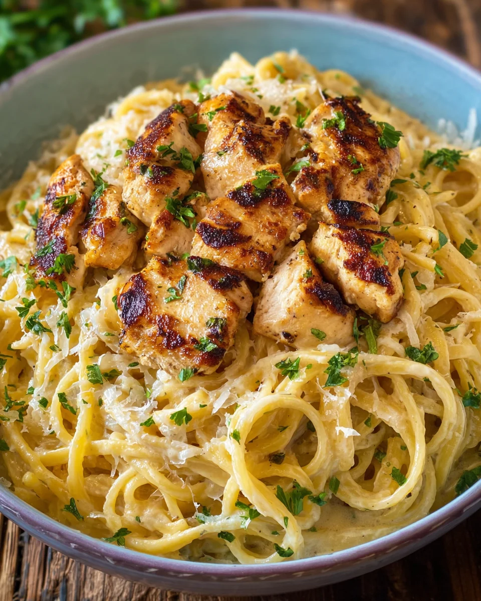 Pasta Chicken Alfredo (einfaches Rezept) image 2