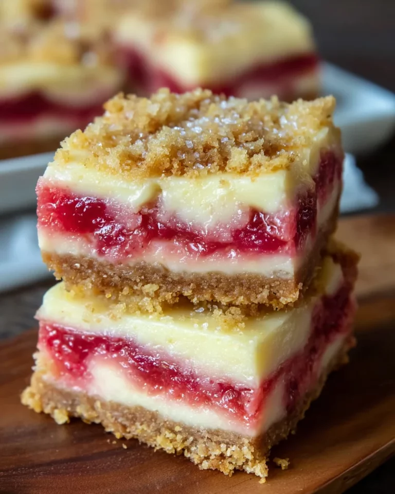 Rhubarb Cheesecake Squares