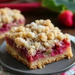 Rhubarb Shortbread Streusel Bars