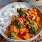 Süßkartoffel Curry mit Brokkoli