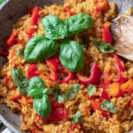 Schnelle Paprika-Reis-Pfanne
