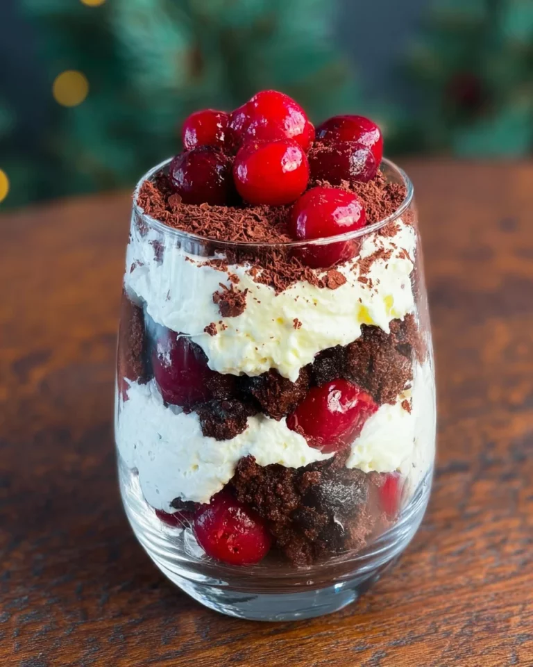 Schwarzwälder Kirsch Dessert im Glas
