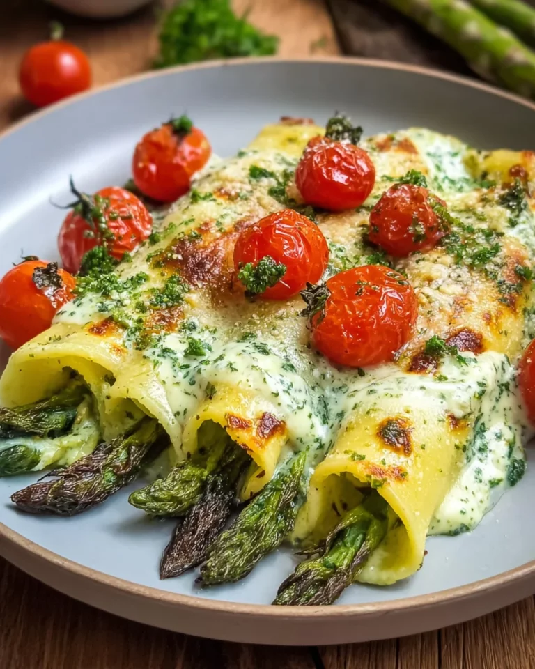 Spargel-Cannelloni mit Kräutersauce einfach genießen