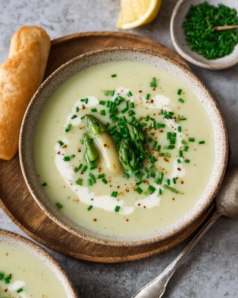 Vegane Spargelcremesuppe