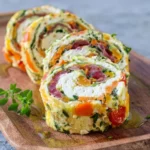 Vegetarische Gemüserolle mit Frischkäse & Feta