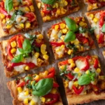 Vegetarische Pizzaecken | Fingerfood