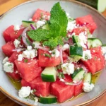Wassermelonen-Feta-Salat mit Minze