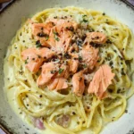 Zitronen Lachs Pasta