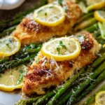 Zitronen-Parmesan-Hähnchen & Spargel vom Blech – Schnell!